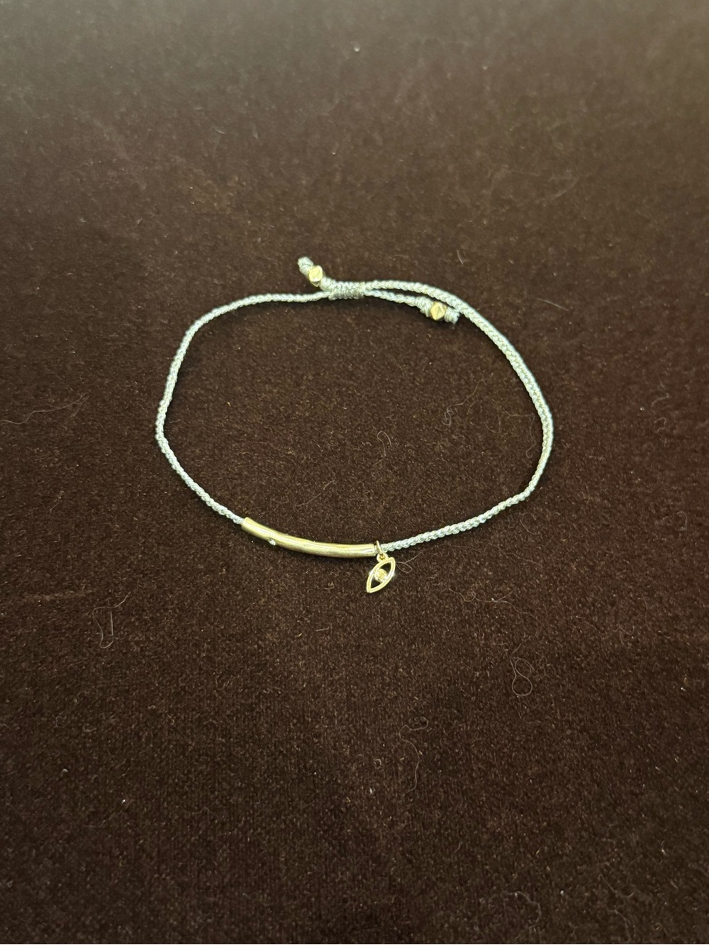 Stella & Dot Gold Accent Light Blue Cord adjustable bracelet - Women Jewelry